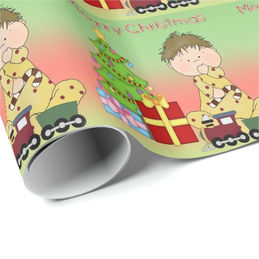 Merry KerstBoy Wrapping Paper Cadeaupapier (Rol Hoek)