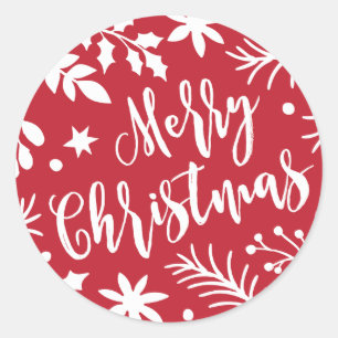 Merry KerstBranches Holiday Sticker