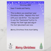 Merry kerstbrief Snowflake (Voorkant)