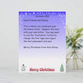 Merry kerstbrief Snowflake (Staand voorkant)