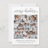 Merry kerstbrieftering 6 Photo Collage Holiday Feestdagenkaart (Voorkant)