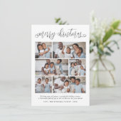 Merry kerstbrieftering 6 Photo Collage Holiday Feestdagenkaart (Staand voorkant)