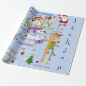 Merry Kerstbrother Wrapping Paper Jesus Santa Cadeaupapier (Uitgerold)