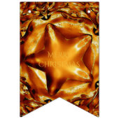 Merry Kerstbruin Gold Copper Elegant Star Vlaggetjes (Tweede vlag)