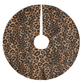 Merry Kerstbruin leopard Animal Print Kerstboom Rok