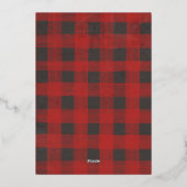 Merry kerstbuffalo Check Photo Gold Folie Feestdagenkaart (Achterkant)