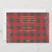 Merry kerstbuffalo Check Photo Holiday Kaart (Achterkant)