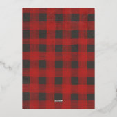 Merry kerstbuffalo Check Photo Silver Folie Feestdagenkaart (Achterkant)