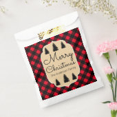 Merry kerstbuffalo Check Pset & Trees Bedankzakje (Gezegeld)