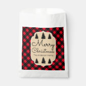 Merry kerstbuffalo Check Pset & Trees Bedankzakje (Voorkant)