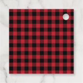 Merry kerstbuffalo Check Waterverf Holly Bedankjes Labels (Achterkant)