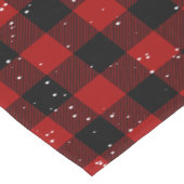 Merry kerstbuffalo Pset Black en Red Korte Tafelloper (Hoek)