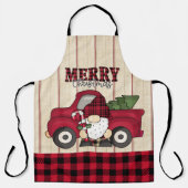Merry kerstbuffalo Pset Gnome Apron Schort (Voorkant)