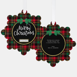 Merry kerstbuffalo Pset Ornament Kaart