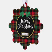 Merry kerstbuffalo Pset Ornament Kaart (Links)