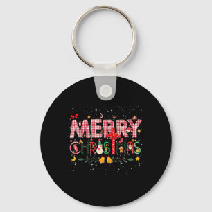 Merry kerstbuffalo Pset Red Santa Family Xma Sleutelhanger