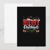 Merry kerstbuffalo Pset Red Santa Hat Xmas P Kaart (Voorkant / Achterkant)