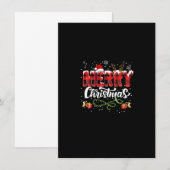 Merry kerstbuffalo Pset Red Santa Hat Xmas P Kaart (Voorkant / Achterkant)