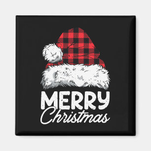 Merry kerstbuffalo Pset Red Santa Hat Xmas P Magneet