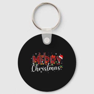 Merry kerstbuffalo Pset Red Santa Hat Xmas P Sleutelhanger