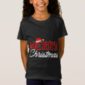 Merry kerstbuffalo Pset Red Santa Hat Xmas P T-shirt (Voorkant)