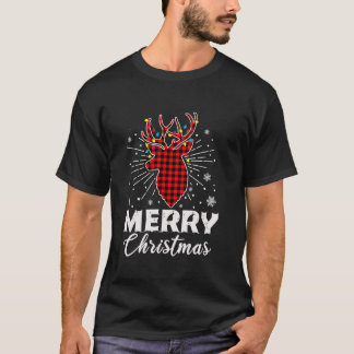 Merry kerstbuffalo Pset Red Santa Hat Xmas P T-shirt