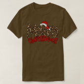 Merry kerstbuffalo Pset Red Santa Hat Xmas P T-shirt (Design voorkant)