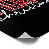 Merry kerstbuffalo Red Pset Santa Hat Xmas P Poster (Hoek)