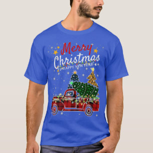Merry kerstbuffalo Truck Tree Red Pset & New T-shirt
