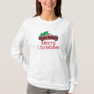 Merry Kerstbuffalo Vrachtwagen T-shirt