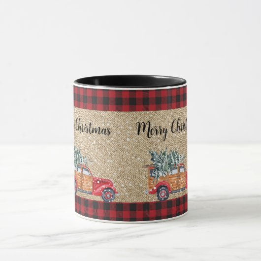 Merry Kerstbuffalo  vrachtwagenboom Mok (Midden)