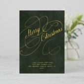 Merry kerstbusiness elegant folie feestdagenkaart (Staand Voorkant)