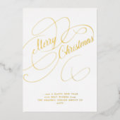 Merry kerstbusiness elegant folie feestdagenkaart (Voorkant)