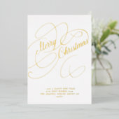 Merry kerstbusiness elegant folie feestdagenkaart (Staand Voorkant)