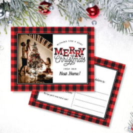 MERRY-kerstcadeau Foto Moving Announge Briefkaart