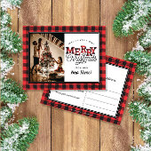 MERRY-kerstcadeau Foto Moving Announge Briefkaart