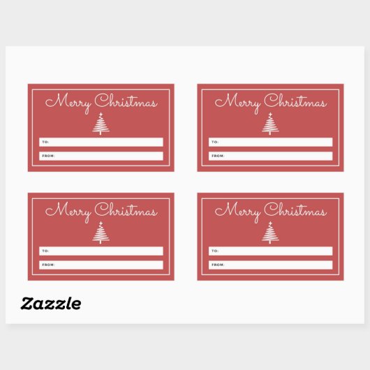 Merry kerstcadeau Label Sticker (Vel)