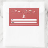 Merry kerstcadeau Label Sticker (Tas)