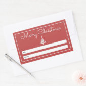 Merry kerstcadeau Label Sticker (Envelop)