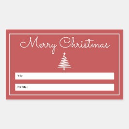 Merry kerstcadeau Label Sticker