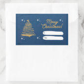 Merry kerstcadeau Label Sticker (Tas)