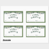 Merry kerstcadeau Label Sticker (Vel)