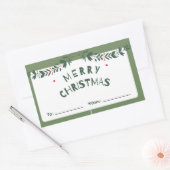 Merry kerstcadeau Label Sticker (Envelop)