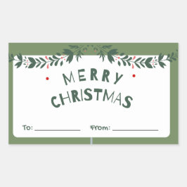 Merry kerstcadeau Label Sticker