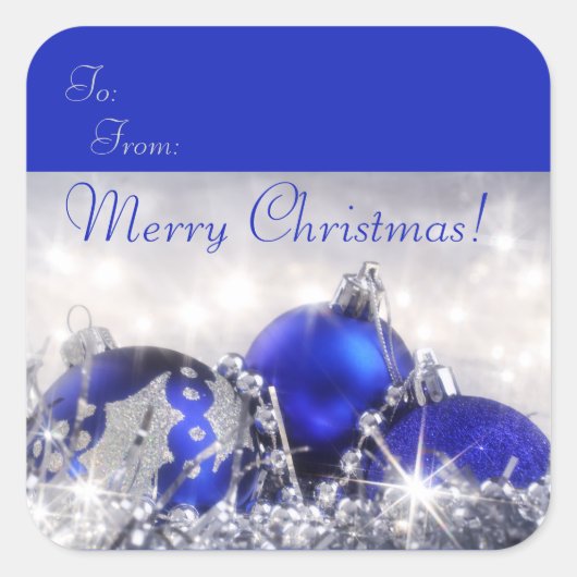 Merry kerstcadeau Label Sticker (Voorkant)