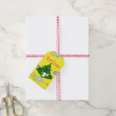 Merry kerstcadeau Labels Penguin Cadeaulabel (Met Touw)