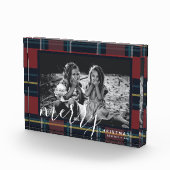 Merry-kerstcadeau Red Custom Gift Photo Block Fotoblokken (Rechts)