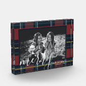 Merry-kerstcadeau Red Custom Gift Photo Block Fotoblokken (Links)