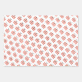 Merry-kerstcadeauboompatroon Inpakpapier Vel