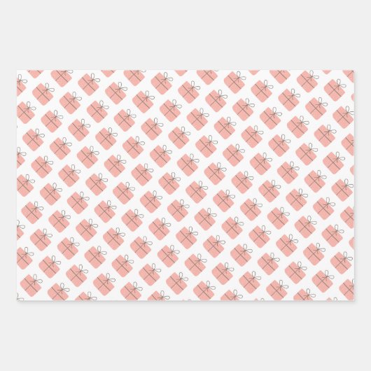 Merry-kerstcadeauboompatroon Inpakpapier Vel (Voorkant)